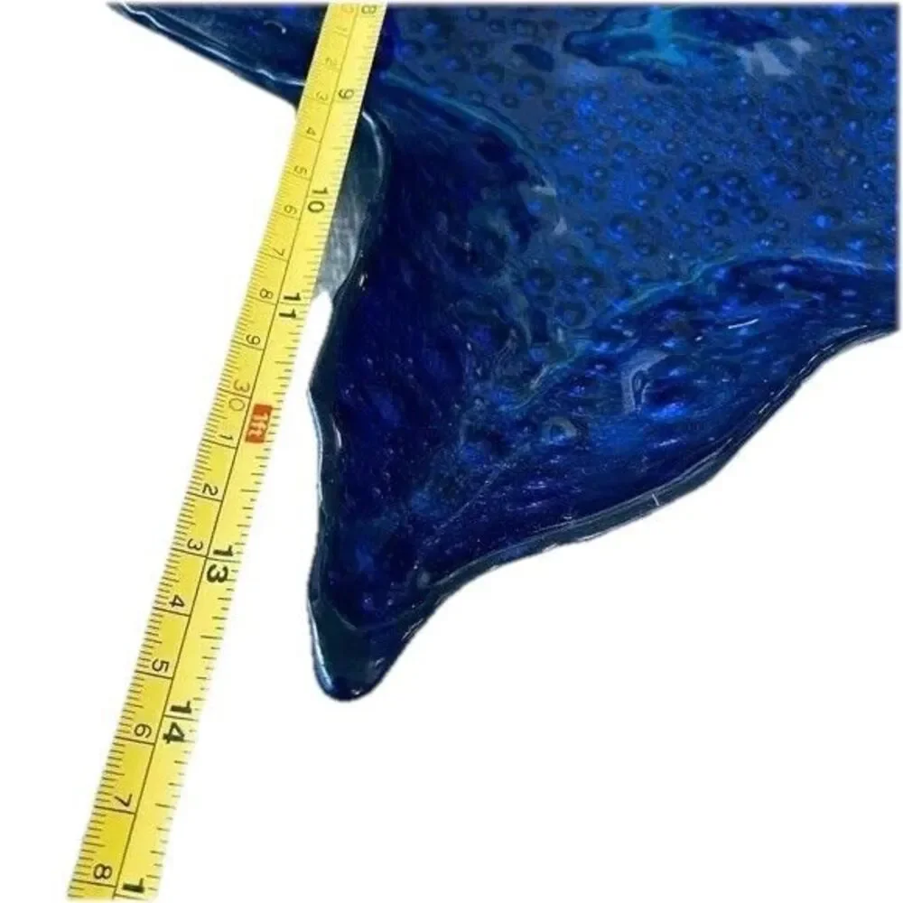 Cobalt Blue Art Glass Starfish Bowl — Large 14